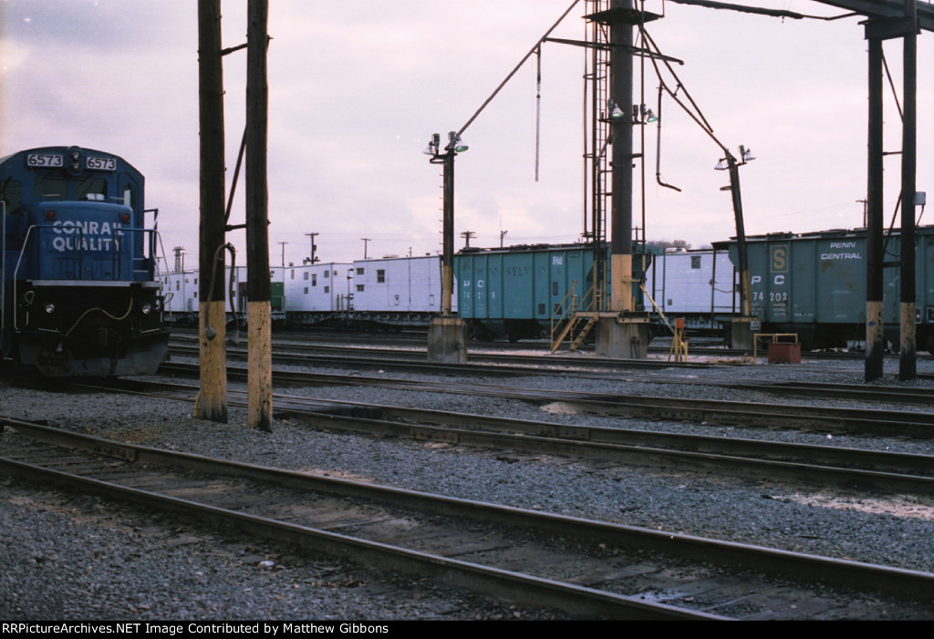 Conrail power at Dewitt yard